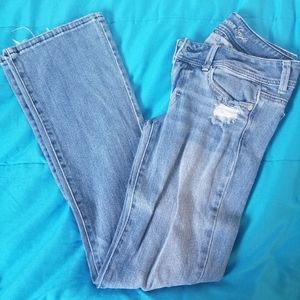 American Eagle distressed boot cut jeans